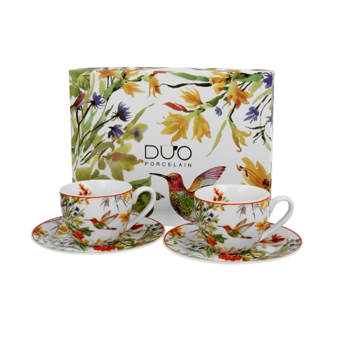 Φλυτζάνια Hummingbird (Σετ 2) με πιατάκι